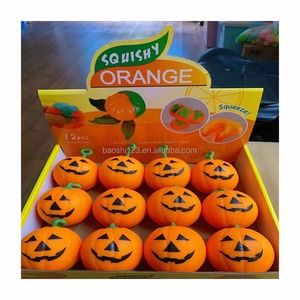 Juguete Blandito de Calabaza de Halloween de TPR Relleno de Harina, Pelota Antiestrés para Apretar, Juguete Sensorial para Aliviar el Estrés, Regalo Sorpresa para Niños en Festivales - Product Image 2