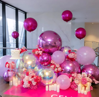 Vente flash - Grand ballon sphérique miroir gonflable en PVC brillant, boule disco, imperméable, logo personnalisé pour la décoration d'événements