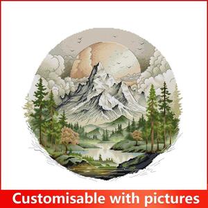 Kits de Broderie au Point de Croix Motif Montagnes Enneigées NKF, Tissu Aida Pré-imprimé ou à <span class=keywords><strong>Broder</strong></span> Soi-même, Ensemble de Broderie Manuelle DIY, Artisanat Artistique, <span class=keywords><strong>Toile</strong></span> à <span class=keywords><strong>Broder</strong></span> - Product Image 3