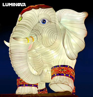 Offre Spéciale nouvel an chinois tissu imperméable chinois Zigong Animal lanterne Motify éléphant Festival lanterne pour parc Zigong