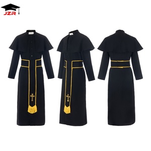 Disfraz de Sacerdote para Fiesta de Halloween, Traje de Padrino para Hombre - Product Image 4