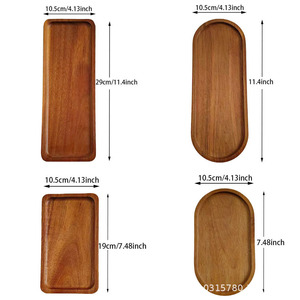 Plateau en bois thé de l'après-midi Dim sum collation sushi <span class=keywords><strong>assiette</strong></span> en forme de feuille <span class=keywords><strong>pizza</strong></span> steak repas <span class=keywords><strong>assiette</strong></span> en bois - Product Image 6