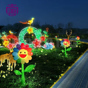 Lámpara Decorativa de Resina y Fibra de Vidrio con Luz LED 3D en Forma de Flor, Personalizada, IP65, para Exteriores, Jardín, Césped, Festivales y Celebraciones - Product Image 4