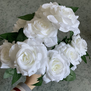 E-972 <span class=keywords><strong>Flores</strong></span> <span class=keywords><strong>de</strong></span> Seda Hechas a Mano Ecológicas y Coloridas al por Mayor, Ramos <span class=keywords><strong>de</strong></span> Rosas Artificiales <span class=keywords><strong>de</strong></span> 9 Cabezas - Product Image 6