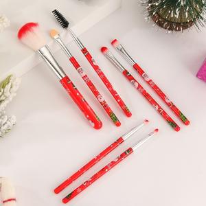 Ensemble de 7 pinceaux de <span class=keywords><strong>maquillage</strong></span> de Noël limité, avec pinceaux pour fond de teint, poudre, blush, anticernes et fards à paupières - Product Image 4