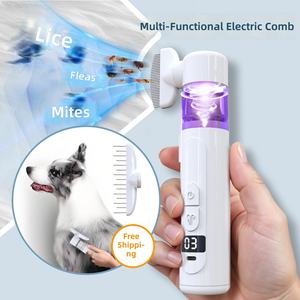 Cepillo de Aseo para Mascotas, Recargable, para Perros y Gatos, con Púas Metálicas, Desenredante y Masajeador, para Uso Doméstico - Product Image 2
