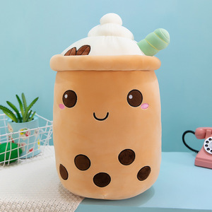 Fábrica al por mayor Venta caliente nuevo 25 35 50 70cm Linda taza de perla juguete de peluche burbuja dibujos animados burbuja taza de té almohada de felpa - Product Image 4