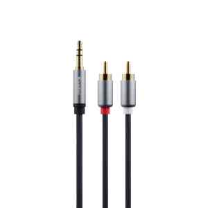 Cavo Audio di Alta Qualità Placcato in Oro 24K da <span class=keywords><strong>3</strong></span>.5mm a <span class=keywords><strong>RCA</strong></span> con Guscio in Lega di Alluminio per Lettore DVD e MP3 Audio Professionale - Product Image 6