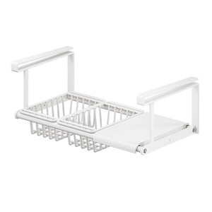 Sea Shark Under Cabinet Organizer Extendable Tiered <b>Storage</b> Rack <b>Kitchen</b> Spice Rack Multipurpose Carbon Steel Simple Modern - Product Image 3