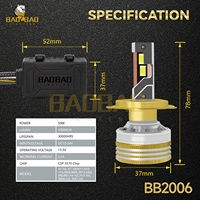 Kit de conversion de phares LED BB2006 H1 H4 H7 H11 Blanc Jaune Clignotant Constant Télécommande Performance Stable Vente Directe Usine