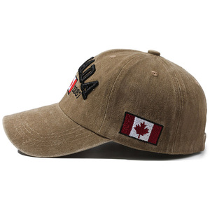 Casquettes personnalisées Chapeau haut à 6 panneaux Casquette de baseball canadienne polyvalente pour hommes et femmes Lettres <span class=keywords><strong>pop</strong></span> Design Coton Matériel Populaire - Product Image 3