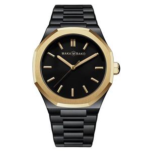 Maka นาฬิกาผู้ชายสีดำ, M-5015เคลื่อนไหวแบบหลายเหลี่ยมสแตนเลส - Product Image 5