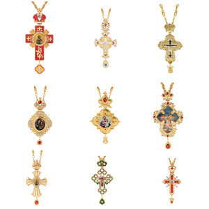 东正教十字架吊坠项链钛钢链珠宝天主教堂器皿项链 - Product Image 6