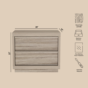 โต๊ะข้างเตียงไม้โอ๊คธรรมชาติ เฟอร์นิเจอร์ห้องนอนสไตล์โมเดิร์น - Product Image 3