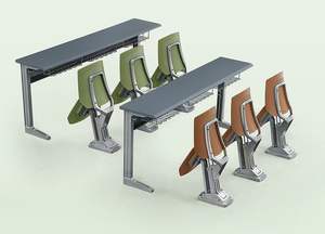 Conjunto de Silla y Escritorio Plegable para Auditorio, con Mesa de Escritura, Ecológico, Duradero, Moderno, Muebles Escolares con 1 Cajón - Product Image 3