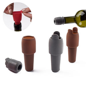 <span class=keywords><strong>Bouchon</strong></span> de bouteille de vin <span class=keywords><strong>en</strong></span> silicone 100 % alimentaire, réutilisable, scellé sous vide, pour vin rouge, champagne, accessoire de bar - Product Image 4