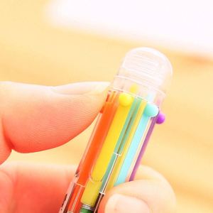Bolígrafos de 6 Colores con Logotipo, Bolígrafo Retráctil de Plástico con Cuerpo Transparente para la Escuela, Bolígrafo Promocional - Product Image 4