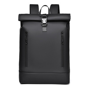 Mochila de tendencia de moda de gama alta para hombres y mujeres, mochila de viaje de Material Oxford de estilo enrollable informal para estudiantes universitarios - Product Image 5