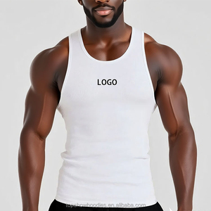 Canotte da corsa senza maniche con costine personalizzate OEM canottiere attillate da <span class=keywords><strong>uomo</strong></span> gilet Sport Gym Fitness Muscle da <span class=keywords><strong>uomo</strong></span> <span class=keywords><strong>a</strong></span> <span class=keywords><strong>coste</strong></span> <span class=keywords><strong>canotta</strong></span> - Product Image 1