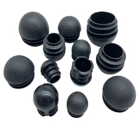 Bouchon d'extrémité de Tube rond 45x45mm bouchons d'insertion en plastique pour clôture Post tuyau couvercle Tube chaise noir