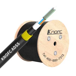 KNOFC Span 100/200/400m G.652D Monomodo 24 48 Hilos 케이블 Fibra Optica ADSS 케이블