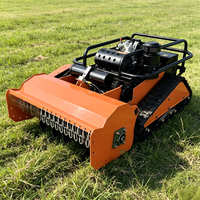 Tondeuse robot chenillée télécommandée à lame en Y, 800 mm, moteur essence 4 temps, pour terrains en pente et vergers