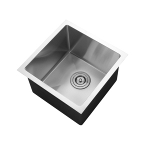 Fregadero de Cocina Moderno de Acero Inoxidable de 15x15 Pulgadas, Estilo Rústico, Hecho a Mano, RS-1515, Tazón Cuadrado, Malasia, 1.0-3.0mm, 10mm de Profundidad - Product Image 2