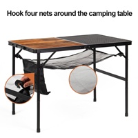 Mesa plegable para acampar, mesa de picnic portátil, mesa para exteriores con patas de aluminio