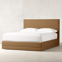 Meubles de chambre à coucher en bois de style nordique moderne, lits en bois sur mesure, ensembles de chambre à coucher king size, lit double