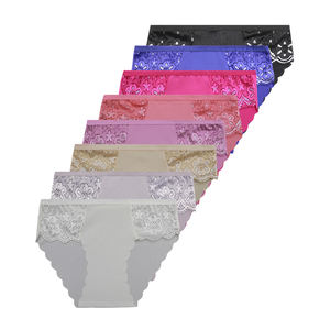 Morcoda 2025 ropa interior triangular de encaje de nailon de alta calidad teñido liso personalizable cómodo suave ligero Sexy calzoncillos de seda de hielo - Product Image 2