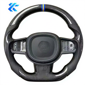 Volant en fibre de carbone forgée et alcantara pour Volvo XC60 XC70 XC90 C30 V40 V60 V70 V90 S40 <span class=keywords><strong>S60</strong></span> S80 S90 2009 2010 <span class=keywords><strong>2014</strong></span> 2015 - Product Image 2