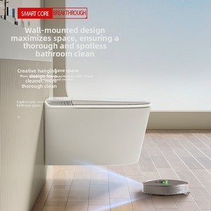 Siège <span class=keywords><strong>de</strong></span> toilette intelligent automatique chauffant, WC intelligent mural monobloc <span class=keywords><strong>pour</strong></span> <span class=keywords><strong>salle</strong></span> <span class=keywords><strong>de</strong></span> <span class=keywords><strong>bain</strong></span> - Product Image 2