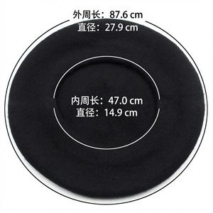 French Wool Beret For Women Winter Solid Color English Style Breathable Hat - Product Image 4