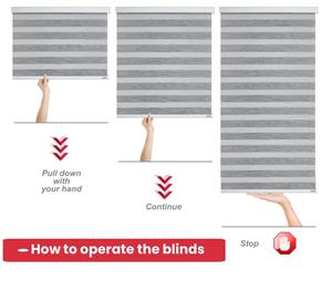 ม่านม้วนแบบซีบร้าไร้สาย ขนาดสั่งทำได้ สำหรับหน้าต่าง ม่านม้วนแบบซีบร้ากันแสงเต็มรูปแบบ แบบใช้มือ แบบอัตโนมัติ แบบไฟฟ้า - Product Image 4