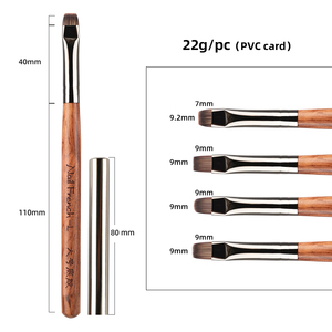 Nuevo diseño personalizado <span class=keywords><strong>de</strong></span> fábrica Ultra ancho 9,2mm limpieza polvo acrílico arte <span class=keywords><strong>uñas</strong></span> cepillo juegos 3D Uv Gel francés Nailbrush - Product Image 6