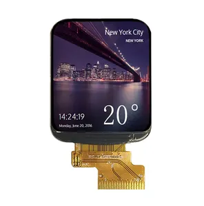 Layar Peraga Panel LCD TFT Mini Film Sentuh Kapasitif IPS 1.65 Inci Pins 18Pin 262K Warna