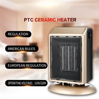 Ventilateur chauffant électrique USB à commande à distance PTC, régulateur de température, protection contre la surchauffe, 1000W, chauffage portable de bureau