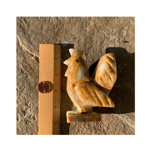 Figura de Gallo de Arte Popular Tallada en Ónix Marrón en Material de Piedra con Color y Tamaño Personalizables - Product Image 6