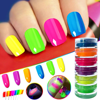 Naroon Haute Qualité 12 Couleurs Photochromique Uv Fluorescent Piqment Poudre Pour Ongles