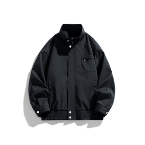 Veste en polaire coupe-vent à capuche pour homme, style rétro américain, personnalisable avec logo ODM, longue et décontractée, pour l'hiver - Product Image 1