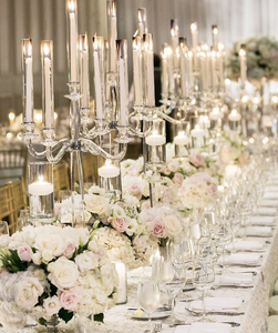 Bomboniere Votive all'ingrosso in <span class=keywords><strong>vetro</strong></span> a 5 candelabri in cristallo chiaro - Product Image 3