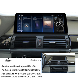 12,3 pulgadas Qualcomm Snapdragon 668S 8 + 128G coche para DVD GPS Radio sistema de navegación para BMW X5 E70 X6 E71 2007-2013 CIC CCC - Product Image 4
