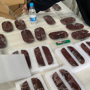 Nanwei pietra di marmo bianco manico lungo geometrico tirare moderna ferramenta <span class=keywords><strong>per</strong></span> mobili <span class=keywords><strong>per</strong></span> cassetti e guardaroba da cucina - Product Image 6