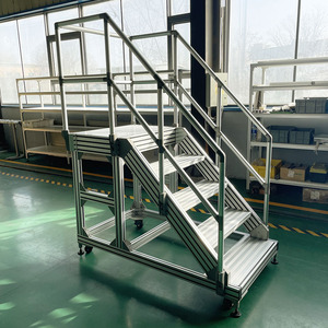 Usine Vente Chaude Mobile Entrepôt Roue Plate-Forme Roulante Échelle <span class=keywords><strong>avec</strong></span> Roulettes - Product Image 6