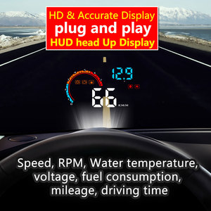 D2000 OBD2 <span class=keywords><strong>HUD</strong></span> intelligent universel, <span class=keywords><strong>mini</strong></span> projecteur de tableau de bord de voiture de 4 pouces, affichage numérique du compteur de vitesse sur le pare-brise avec partage d'écran - Product Image 5