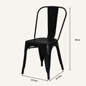 Silla de comedor vintage apilable de estilo industrial moderno al por mayor, silla de metal de hierro para cafetería y restaurante - Product Image 6