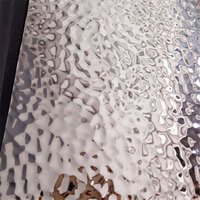 Panneau mural à effet d'ondulation d'eau, tôle en acier inoxydable embossée 304 316, panneau de plafond miroir