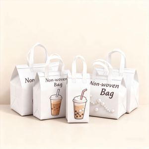 Bolsa Térmica Personalizada con Logotipo, Bolsa de Tela No Tejida con Aislamiento de Papel de Aluminio, Bolsa para Llevar Comida, Té con Leche, Pasteles - Product Image 1