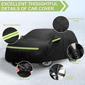 Housses de <span class=keywords><strong>voiture</strong></span> pour Toyota Highlander 2008-2024 toutes saisons avec fermeture éclair sur la porte, bandes coupe-vent pour la protection contre la neige, la pluie, la poussière et la grêle - Product Image 5