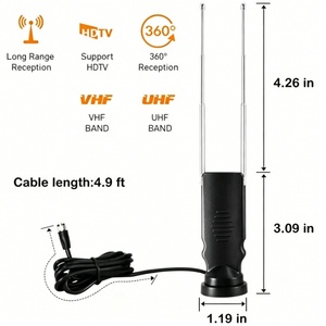 <span class=keywords><strong>Antena</strong></span> de <span class=keywords><strong>TV</strong></span> Telescópica de Largo Alcance para Interiores/Exteriores SIGNALWELL de 12dBi con <span class=keywords><strong>Amplificador</strong></span> de Señal, Diseño Inteligente de Plástico - Product Image 3